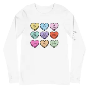 Deaf Community Hearts Long Sleeve Tee