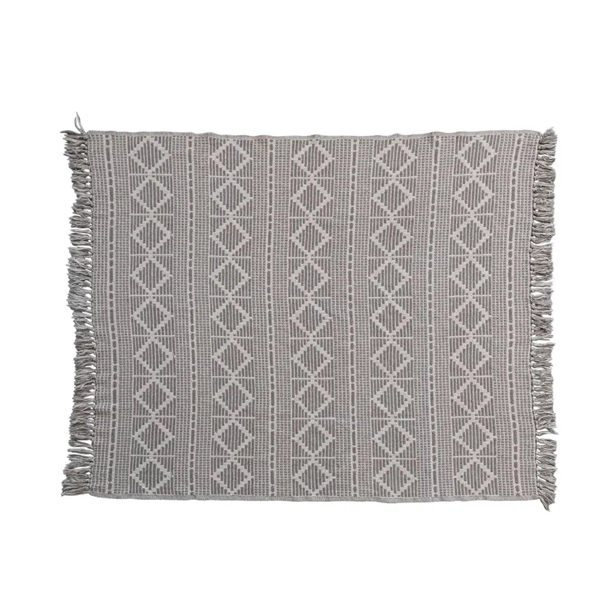 Diamond Pattern Cotton Throw Blanket