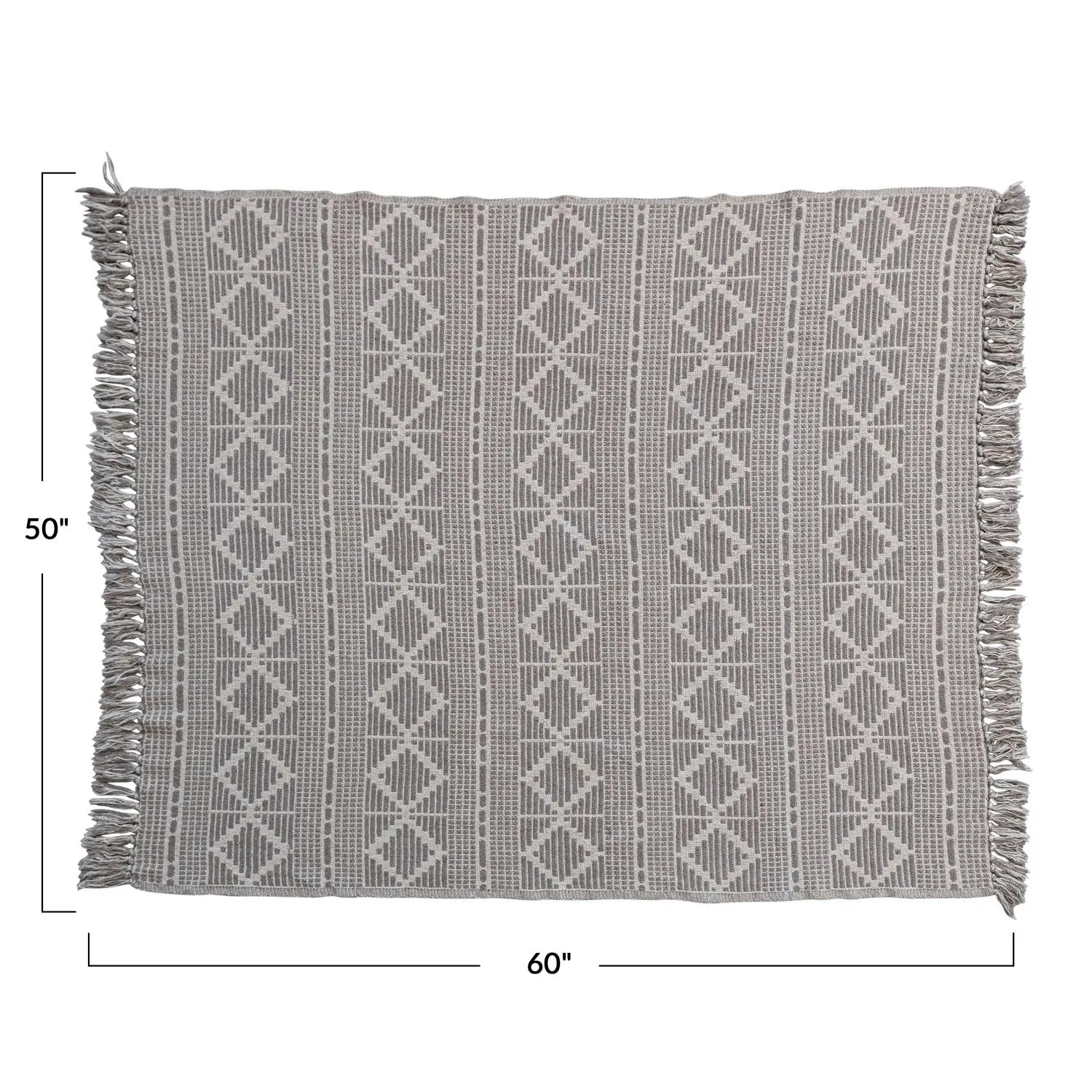 Diamond Pattern Cotton Throw Blanket