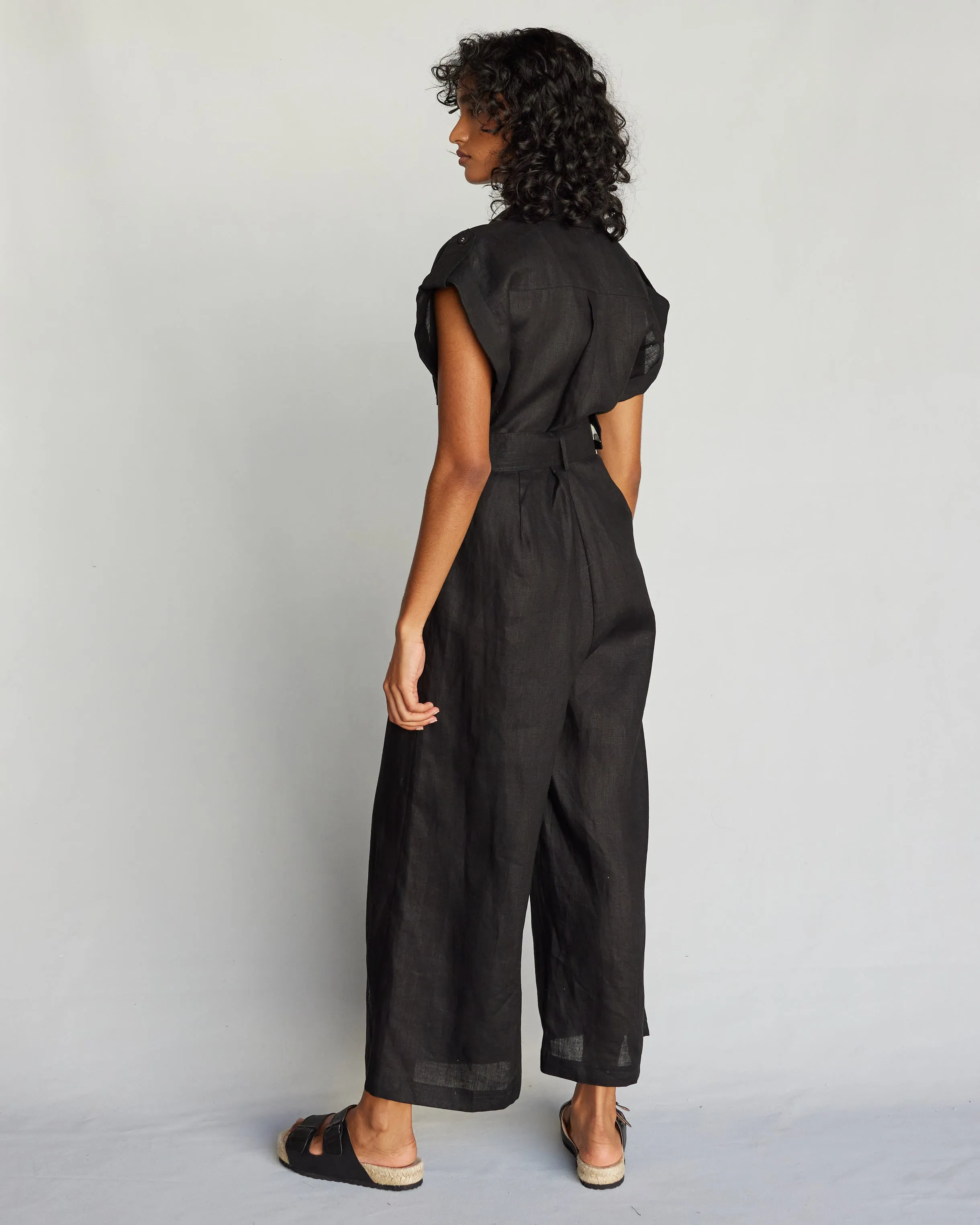 Esra Utility Jumpsuit - Black