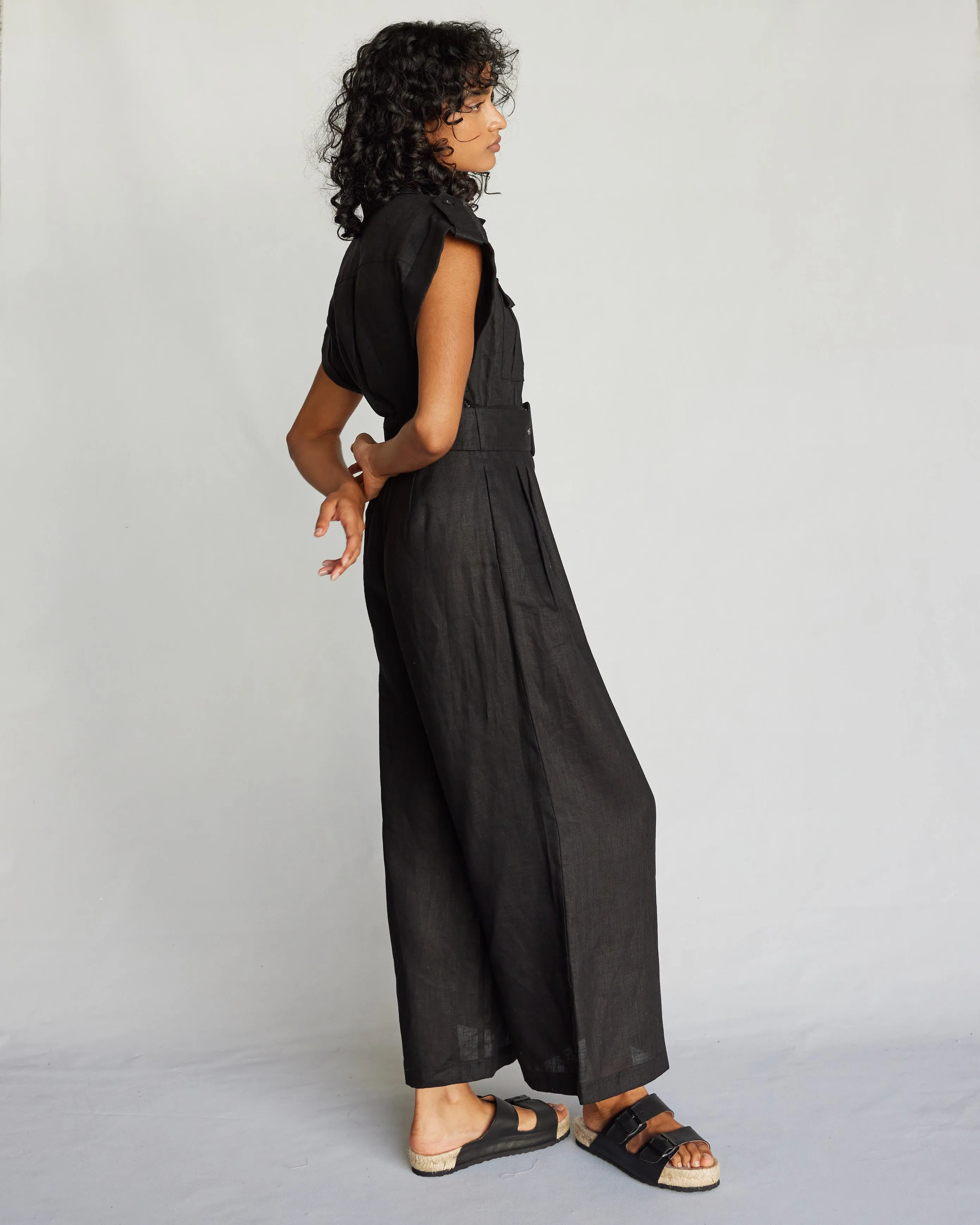 Esra Utility Jumpsuit - Black