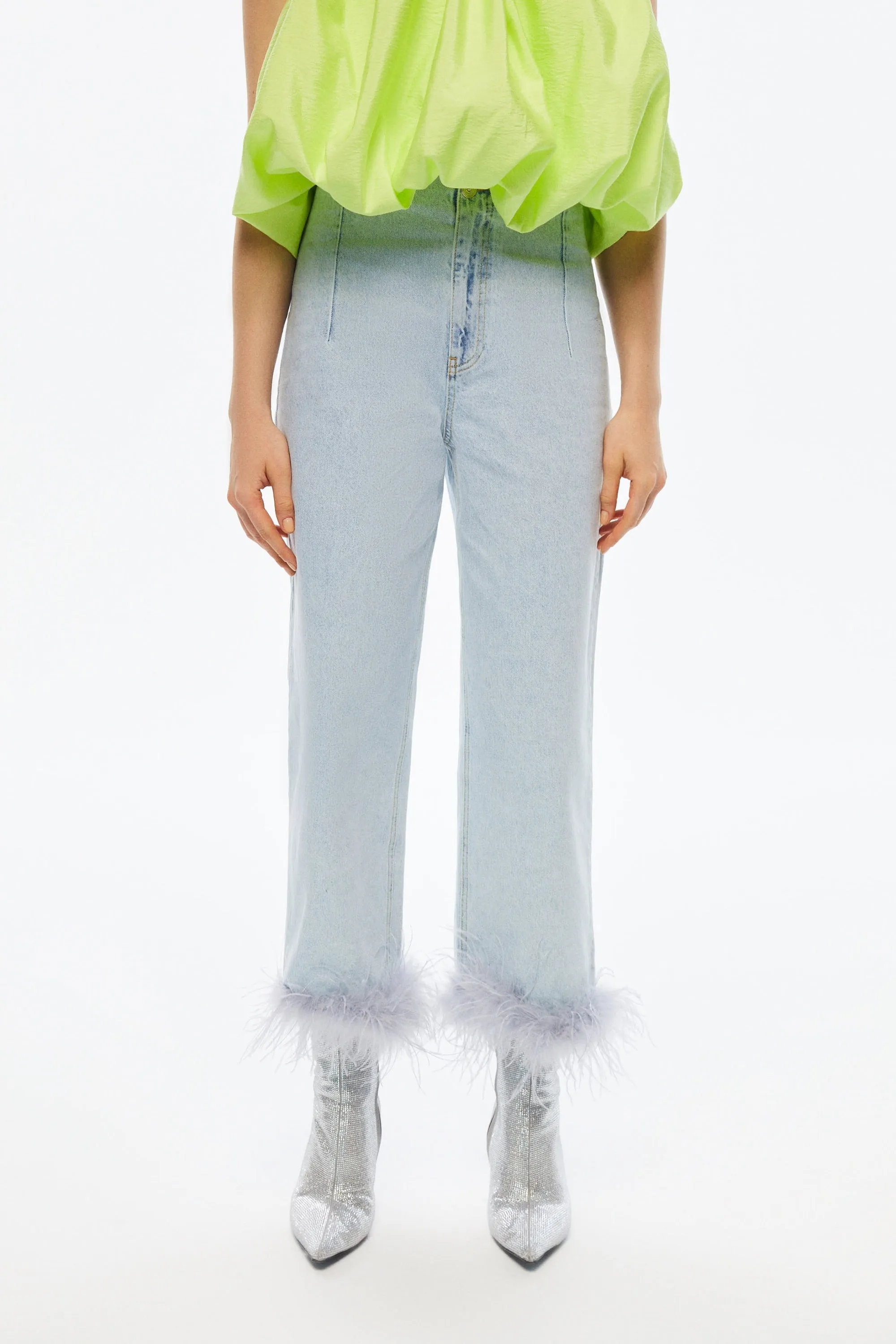 Feather Boa Jeans