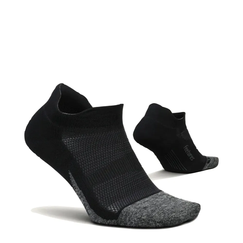 Feetures Elite Light Cushion No Show Tab Sock in Black