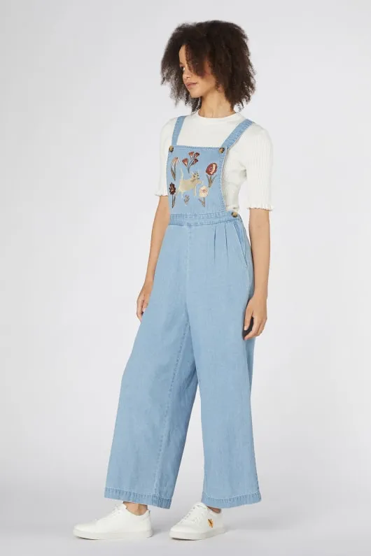 Fleur Embroidered Overalls