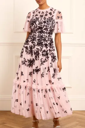 Fluttering Flowers Ankle Gown