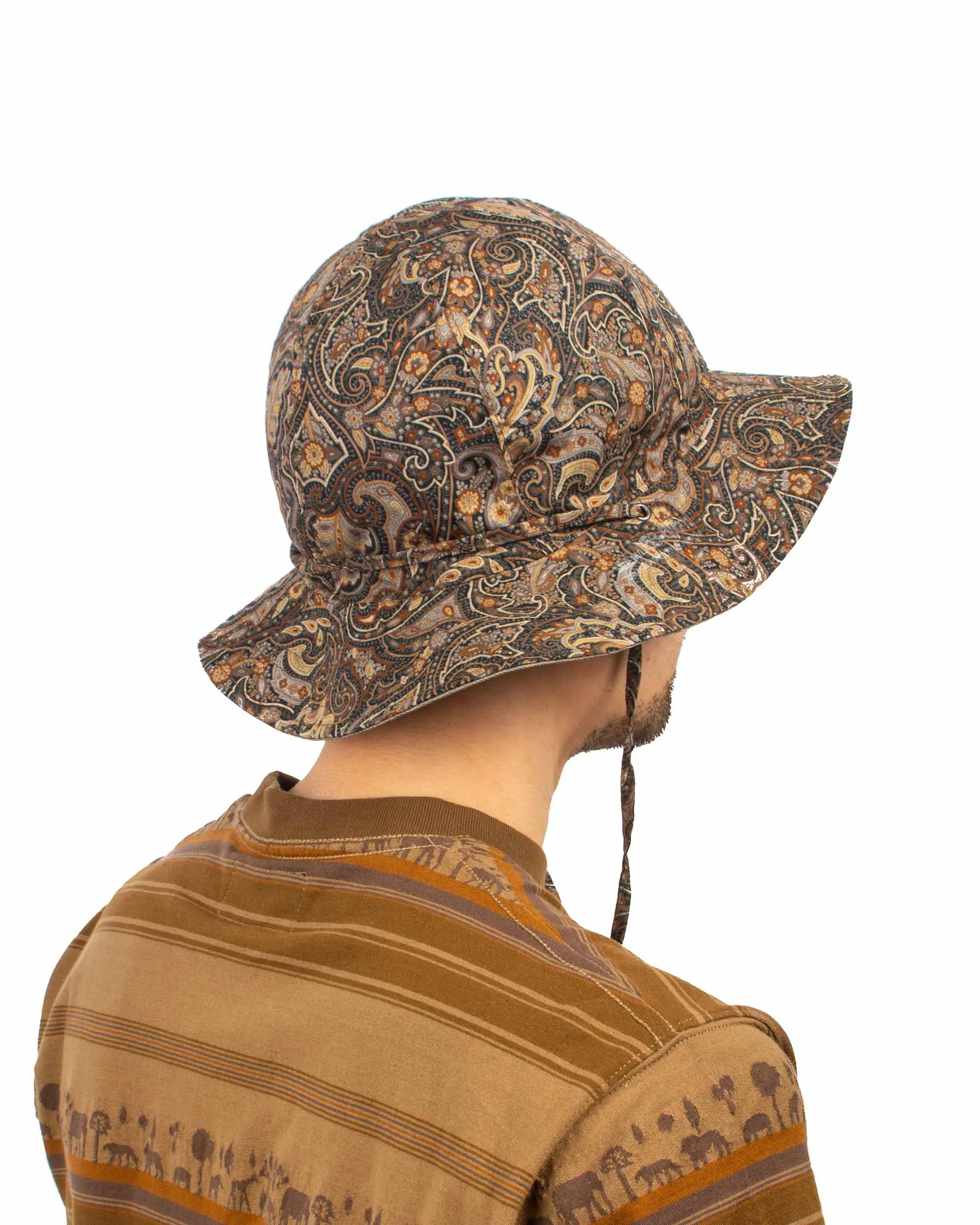 Found Feather Military Sun Hat (Reversible) Paisley   Yoryu Wasabi