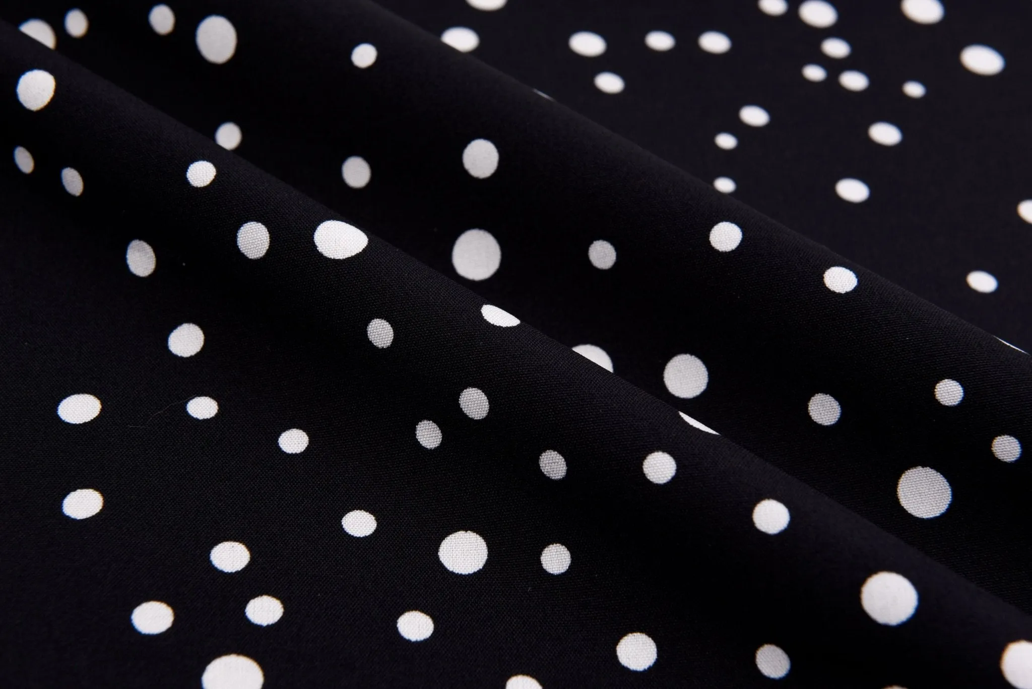 Four way Stretch Chiffon Irregular Dots Printed