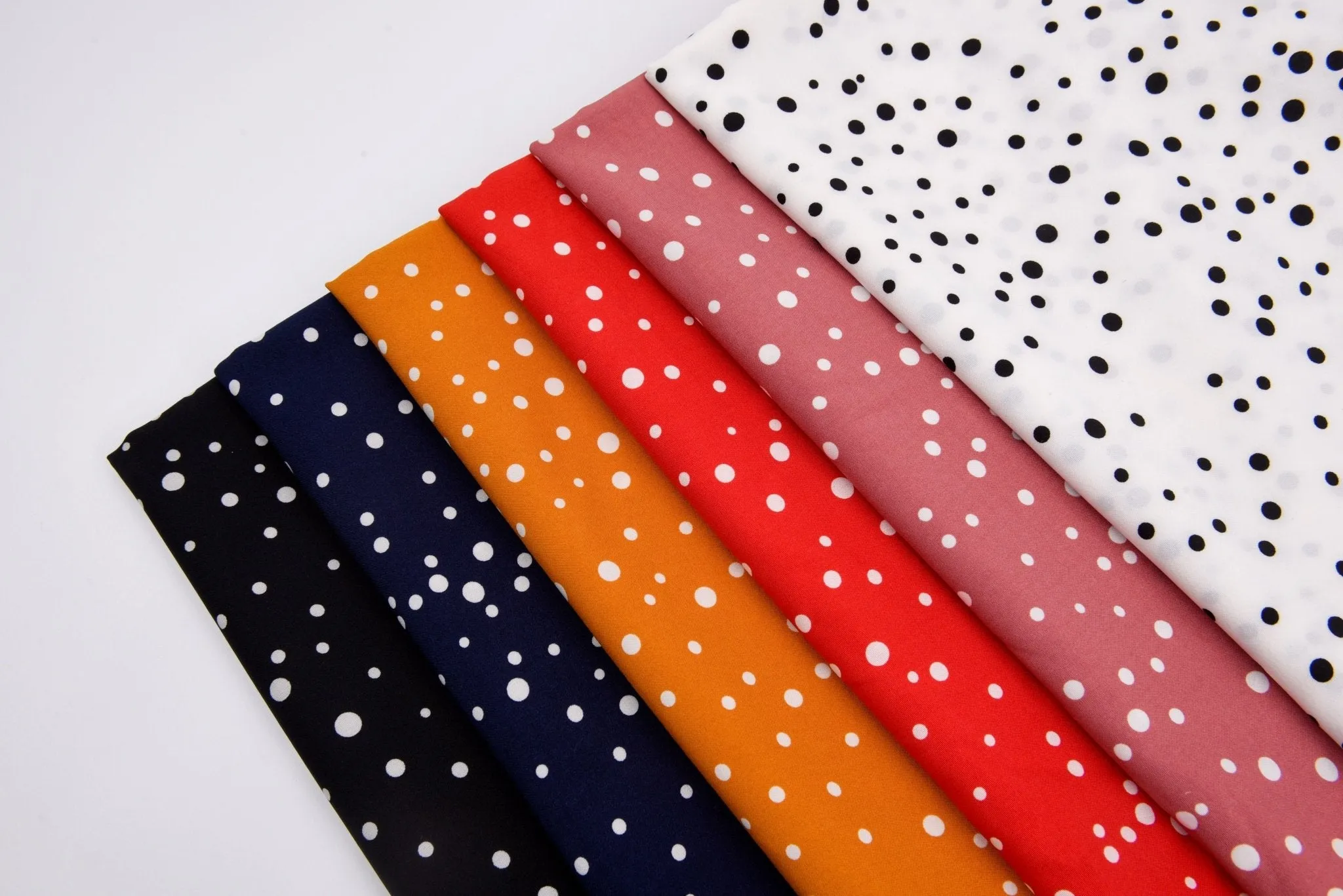 Four way Stretch Chiffon Irregular Dots Printed