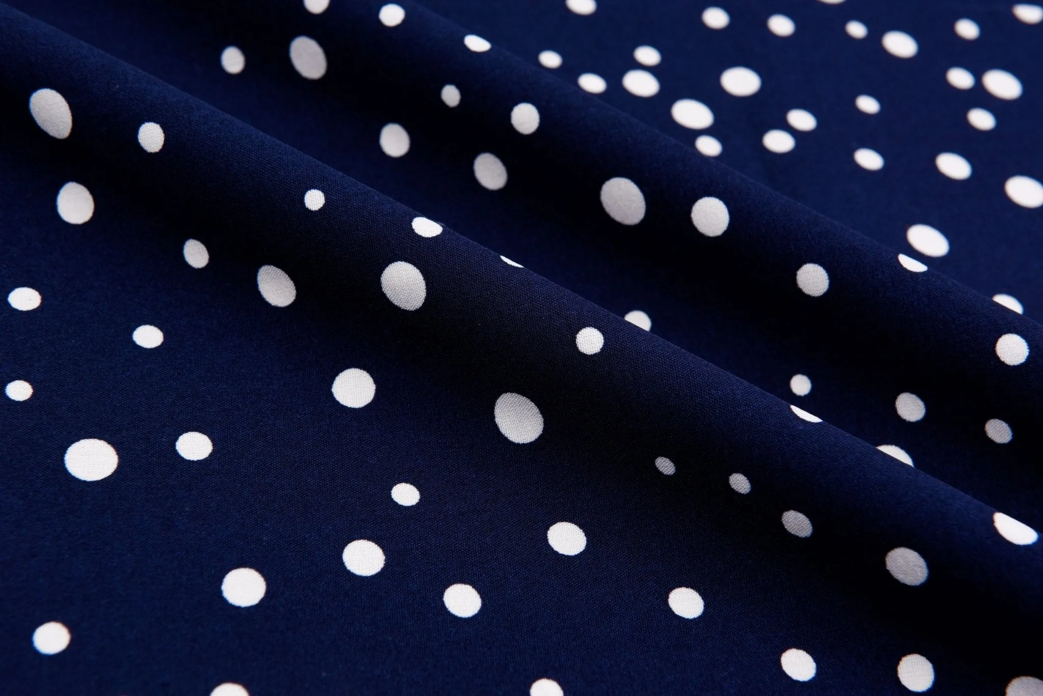 Four way Stretch Chiffon Irregular Dots Printed