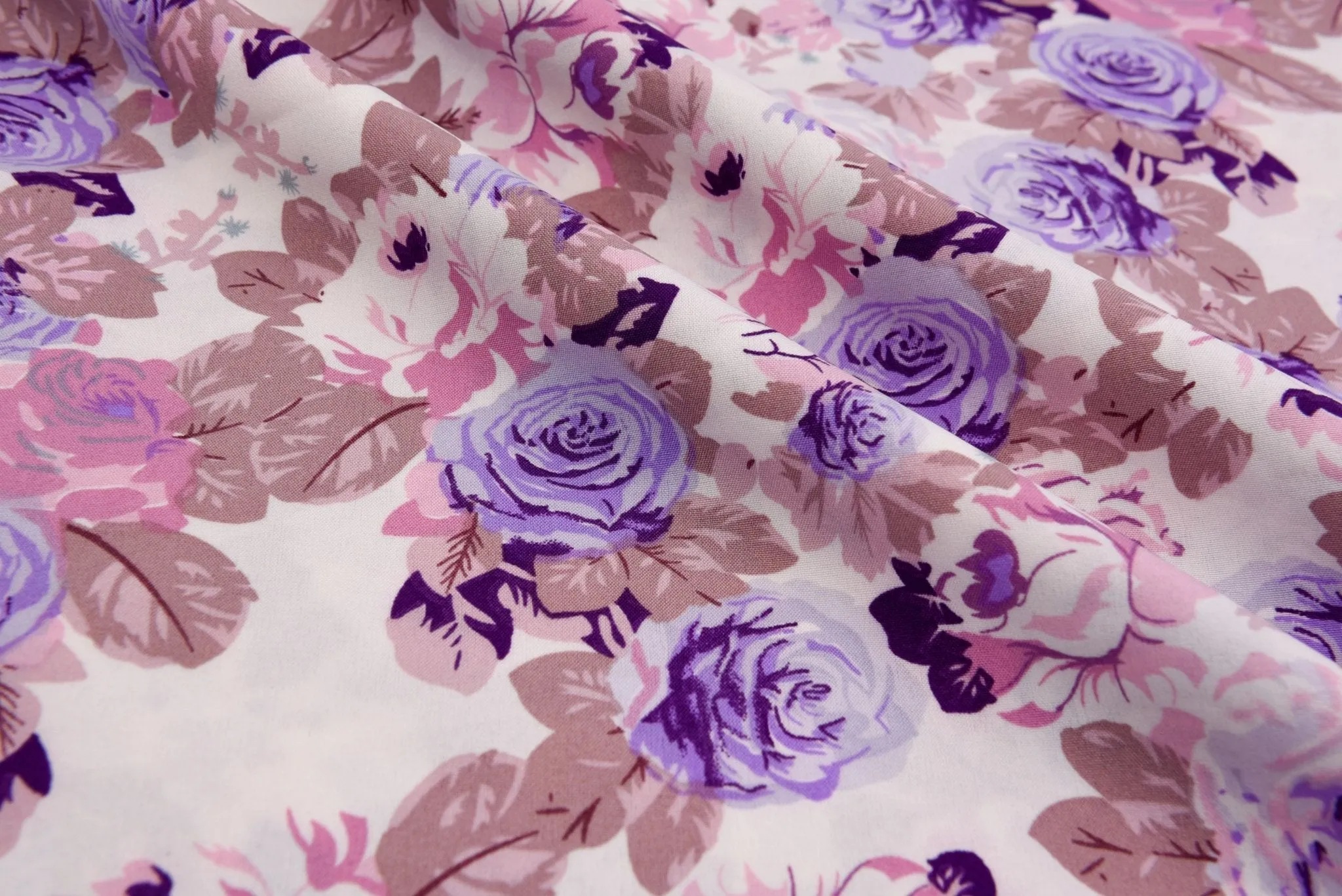 Four way Stretch Chiffon Wild Flowers Printed