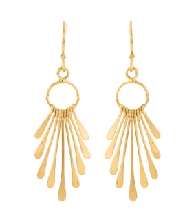 Fringe Earrings, 14k Gold Plated