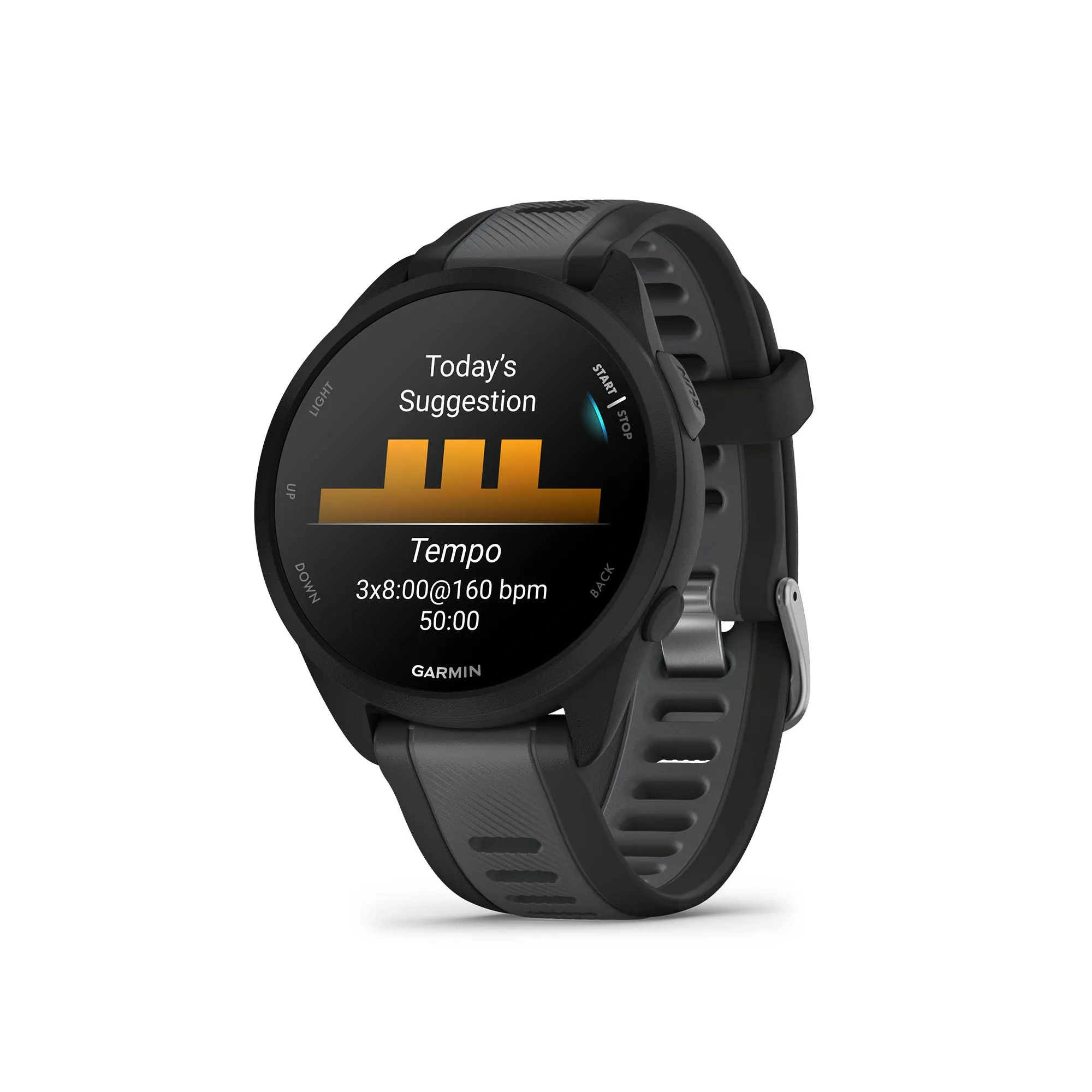 Garmin | Forerunner 165 Music Running Smartwatch - Black/Slate Grey