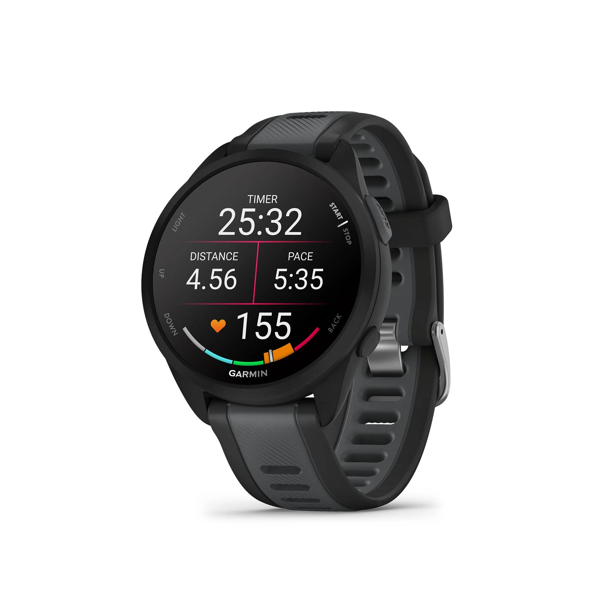 Garmin | Forerunner 165 Running Smartwatch - Black/Slate Grey