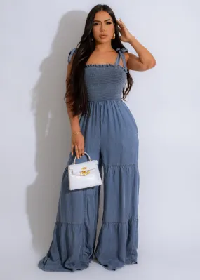 Girly Girl Denim Jumpsuit