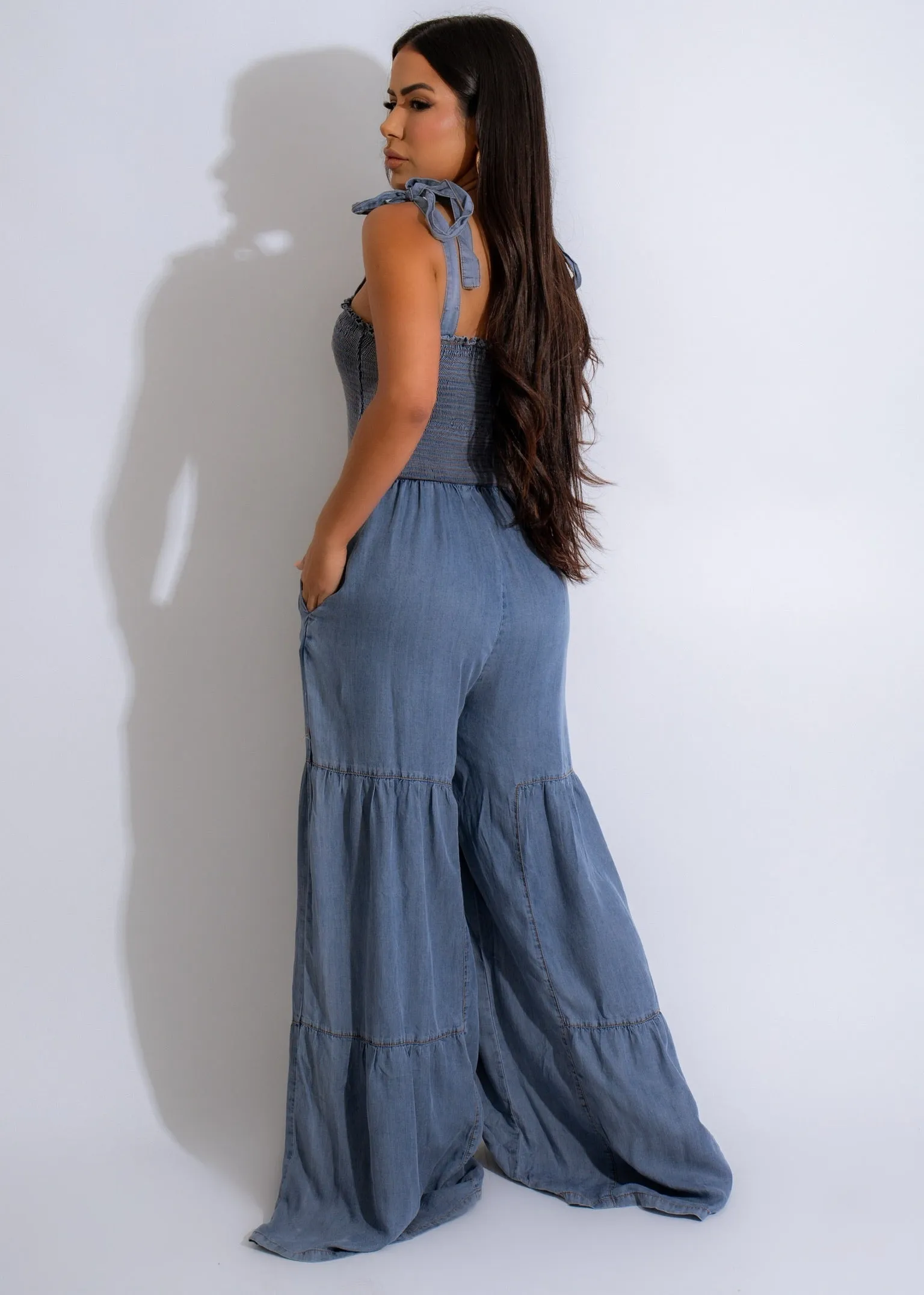 Girly Girl Denim Jumpsuit