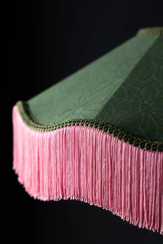 Green & Pink Tassel Ceiling Light Shade