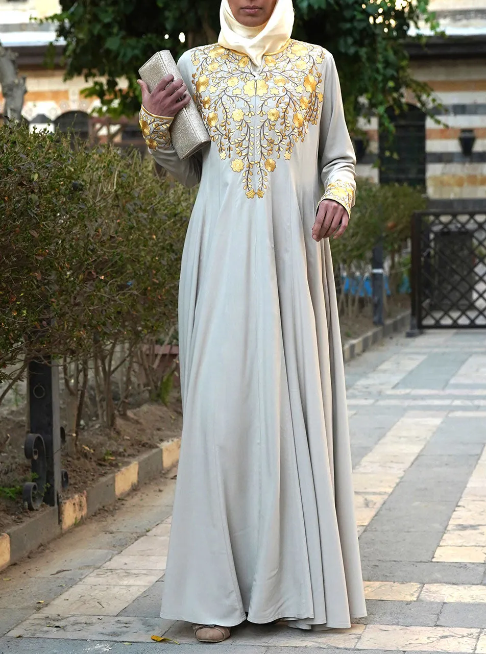 Huda Embroidered Gown with Sequins