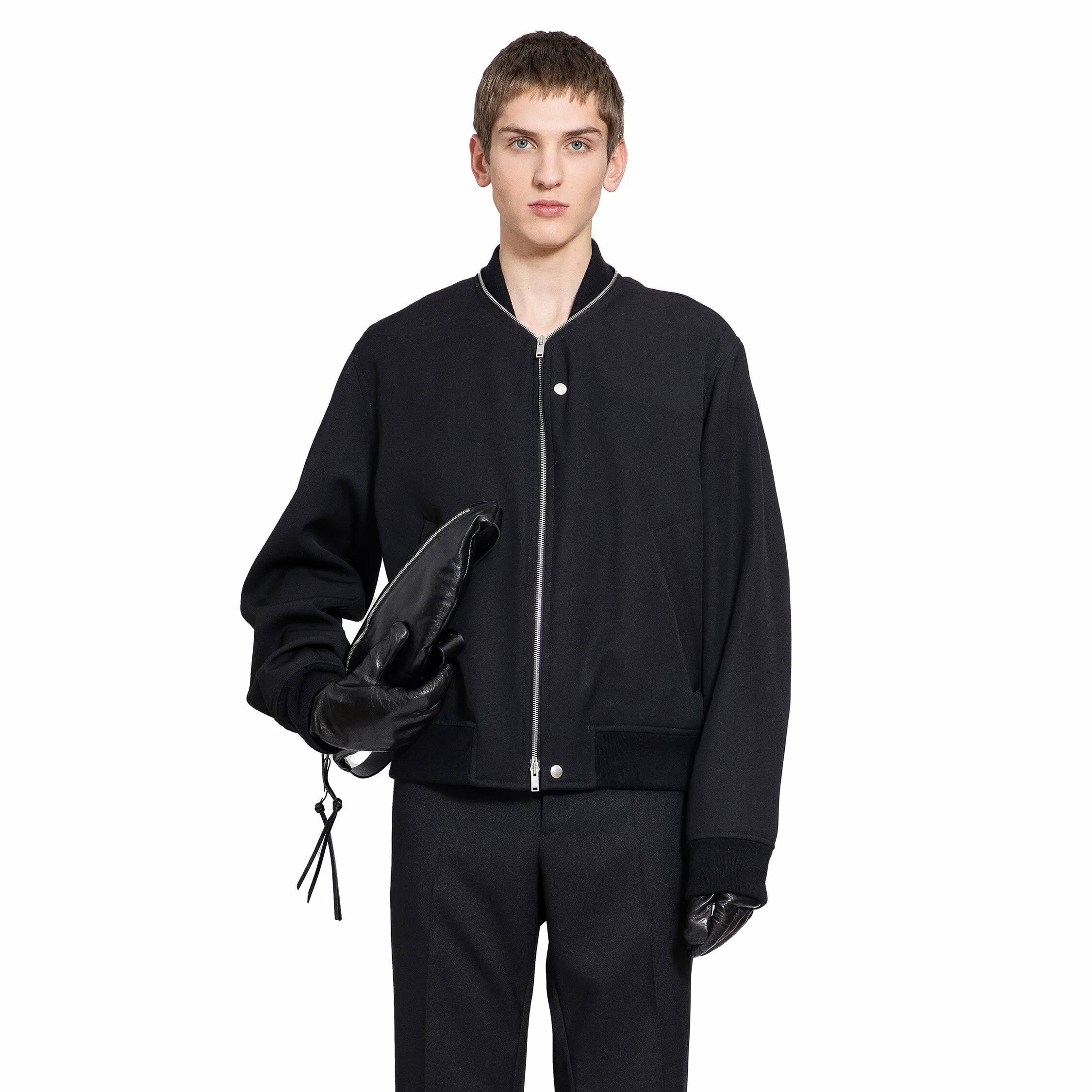 JIL SANDER MAN BLACK JACKETS