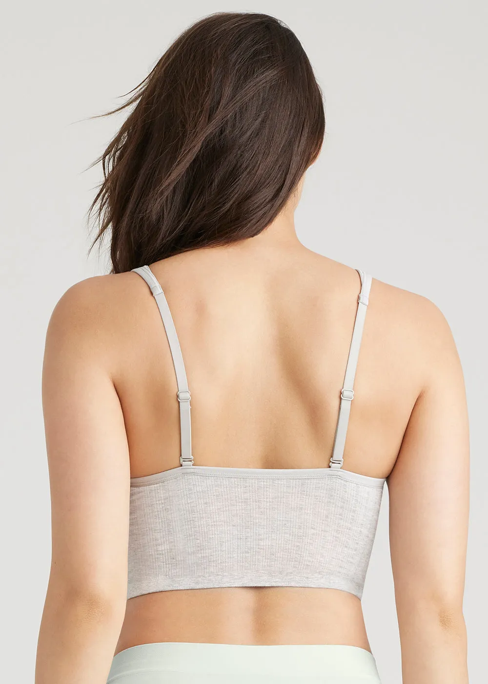 Jules Longline Bra Top - Cotton Rib Seamless