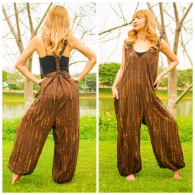 K0436- Hand Dyed  Hippie Racerback Jumpsuit Romper