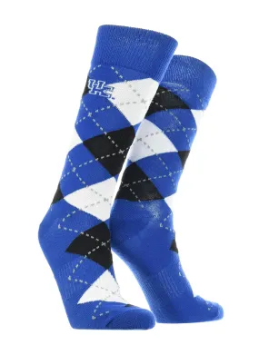 Kentucky Wildcats Argyle Dress Socks NCAA Fanwear Crew Length