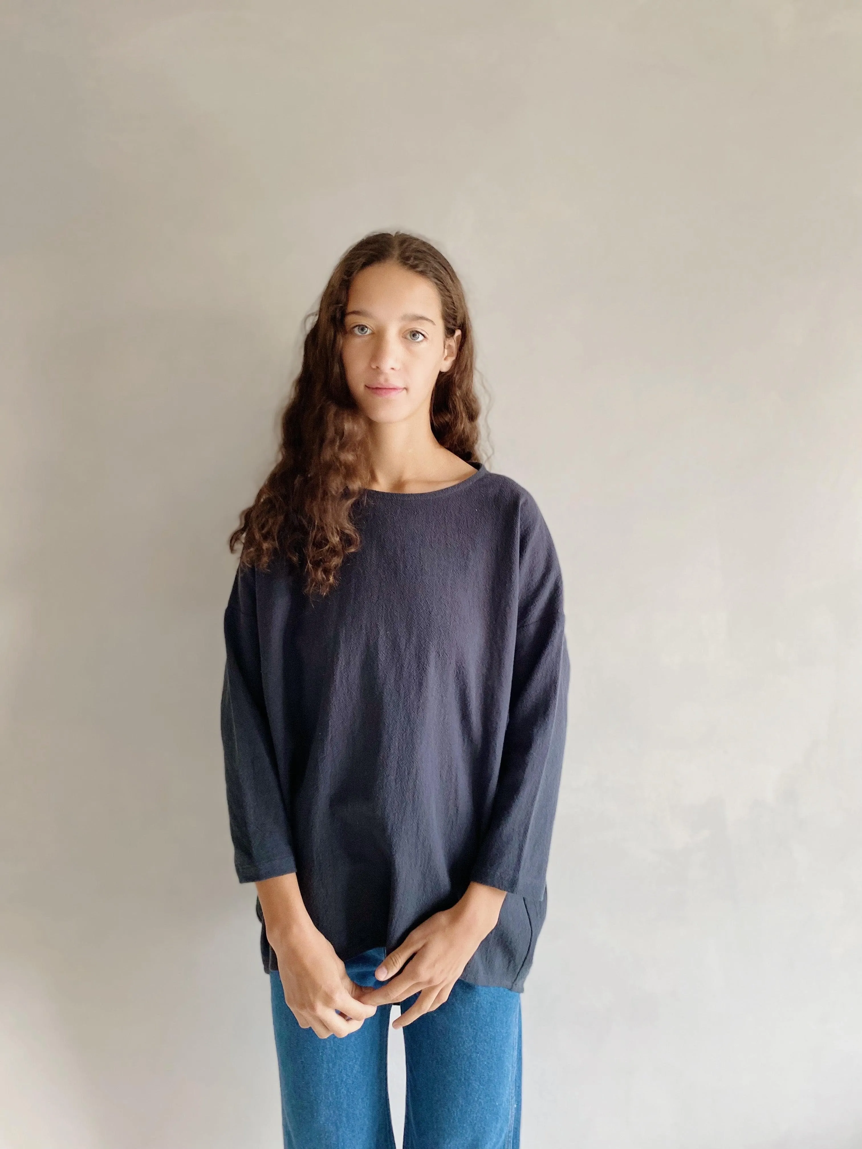 lantern tunic in navy