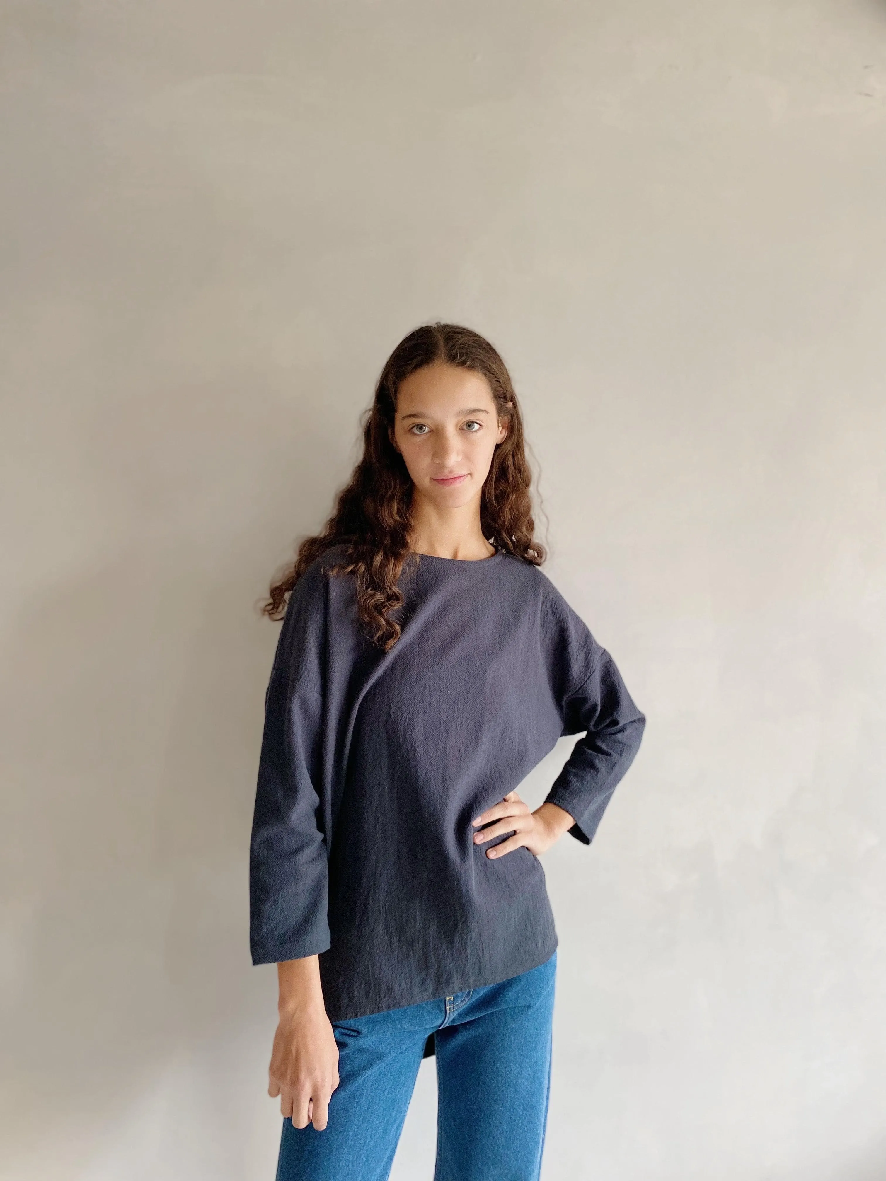 lantern tunic in navy