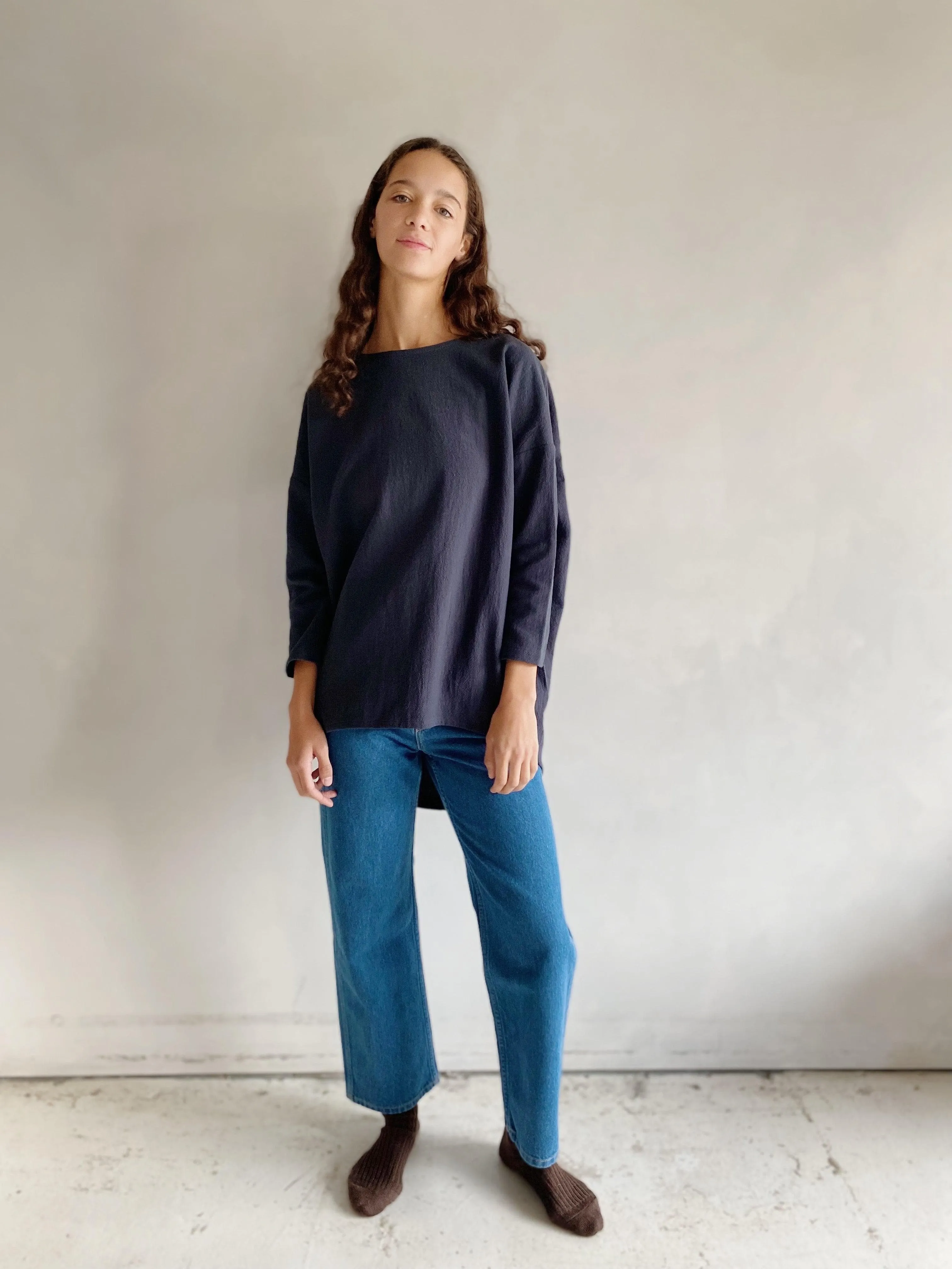 lantern tunic in navy