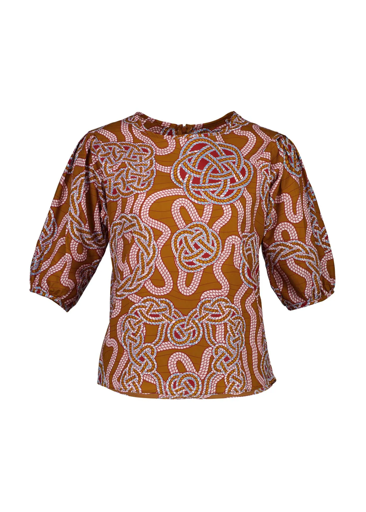 Loveknots Blouse Caramel in Cotton