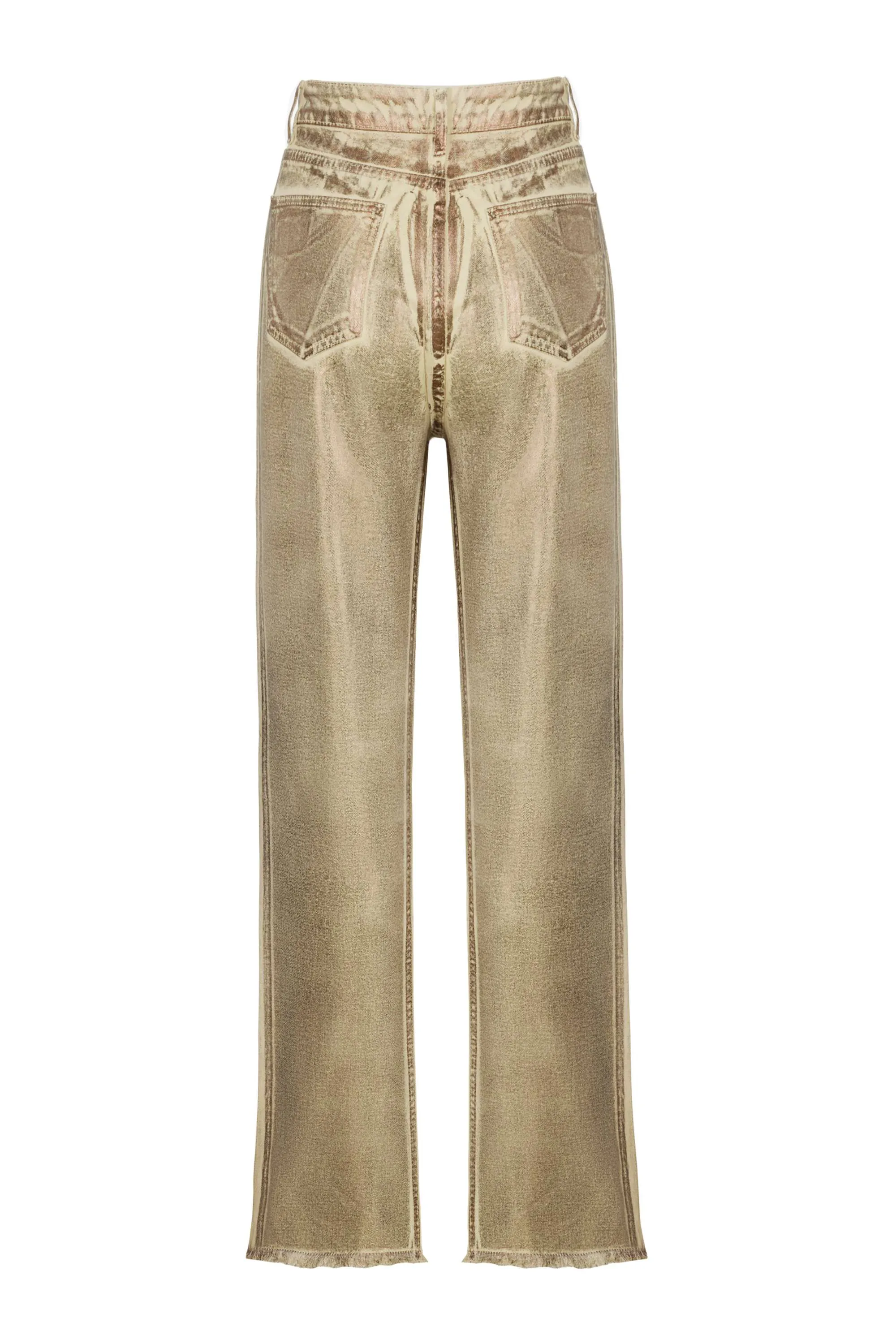 Metallic Straight Leg Jeans