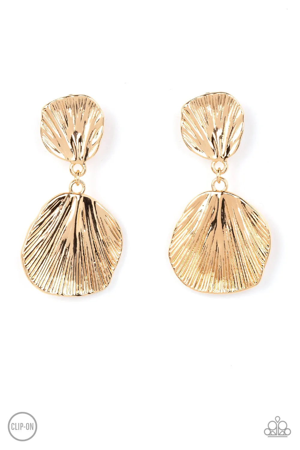 Metro Mermaid Gold Clip On-Earrings