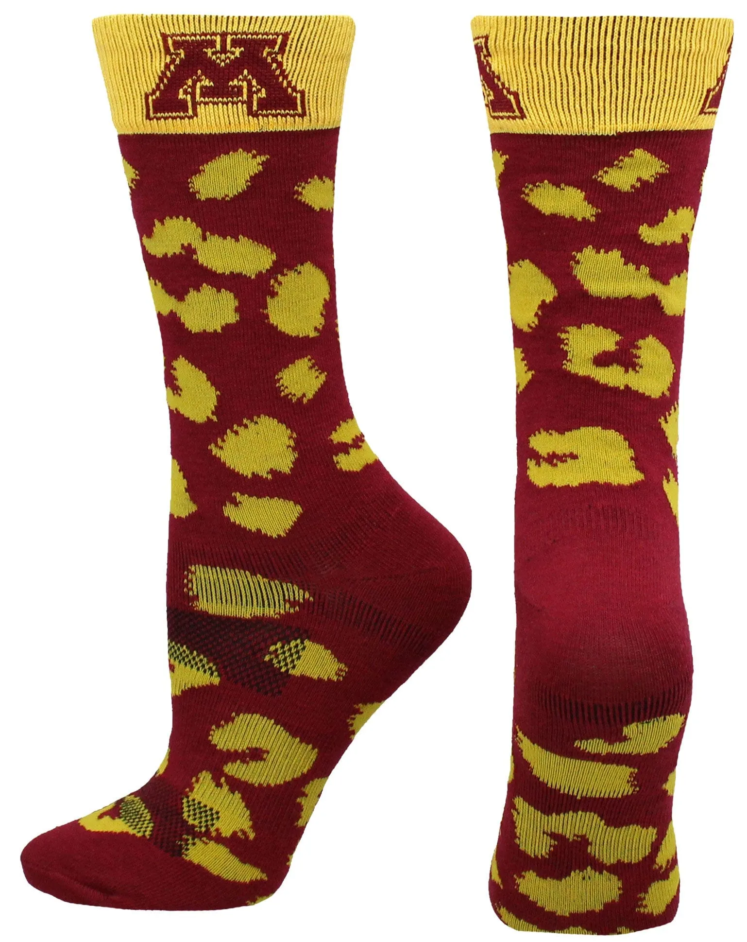 Minnesota Golden Gophers Socks Womens Savage Crew Socks