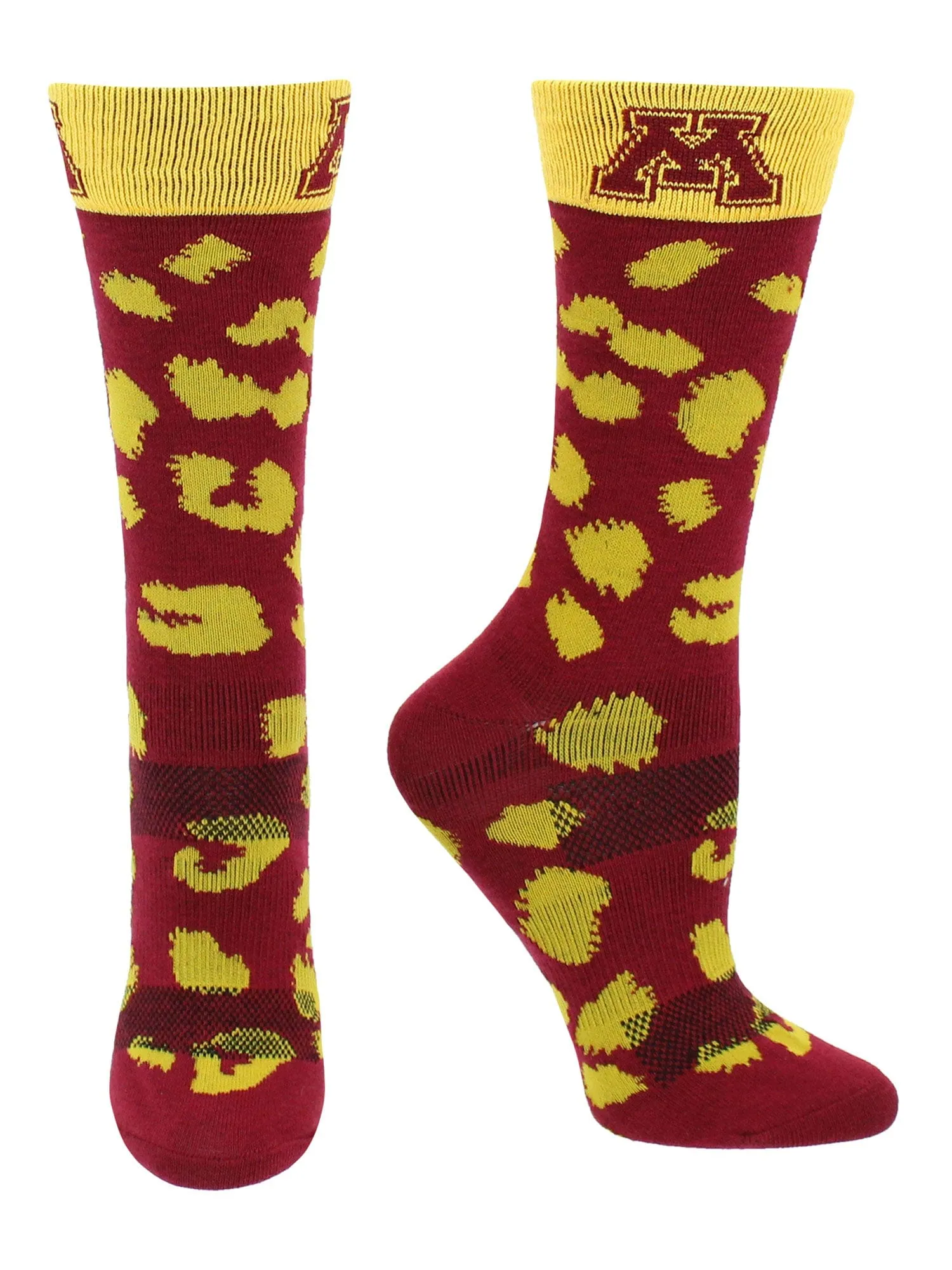 Minnesota Golden Gophers Socks Womens Savage Crew Socks