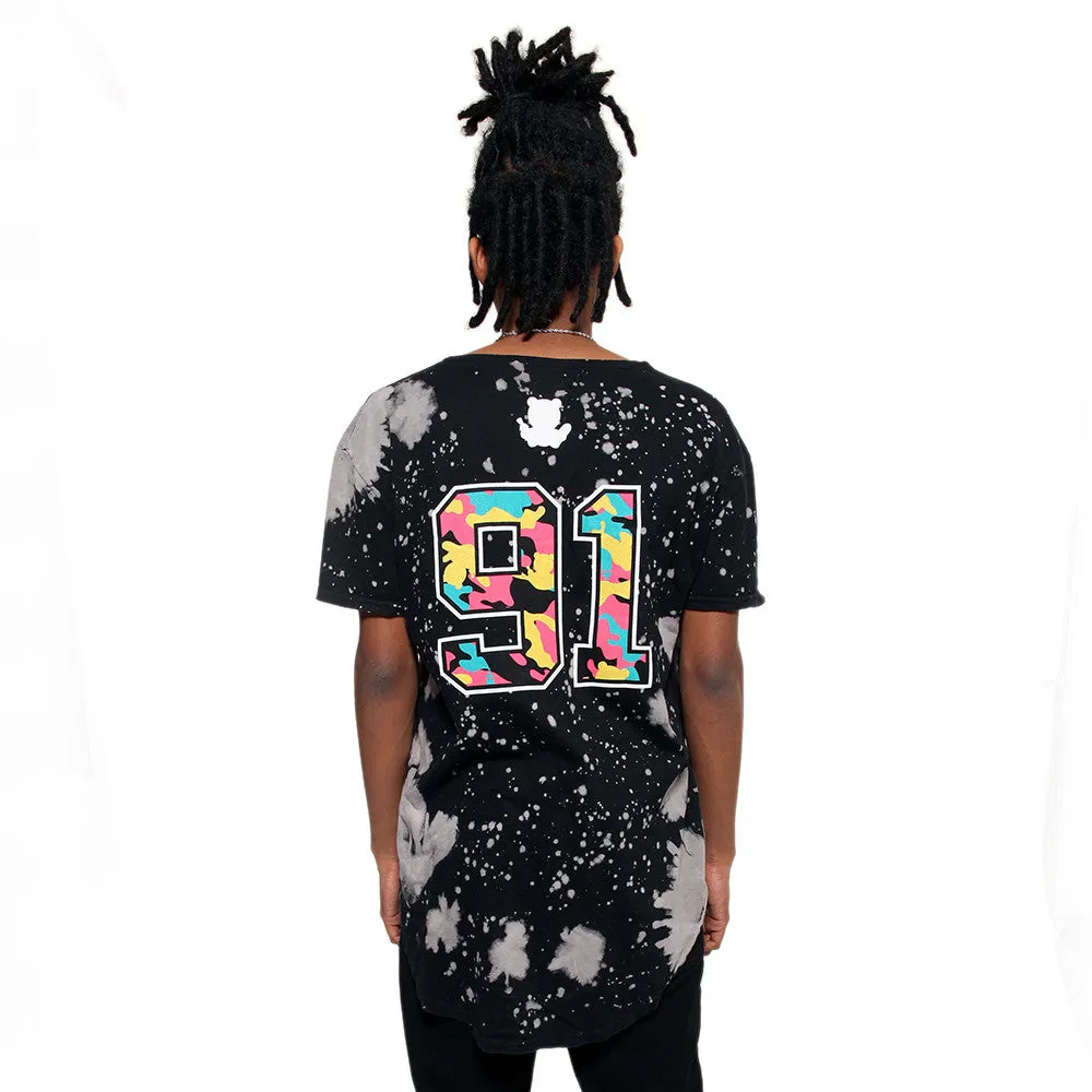 Misunderstood Dennis Rodman Vintage Tie Dye Curved Hem Tee