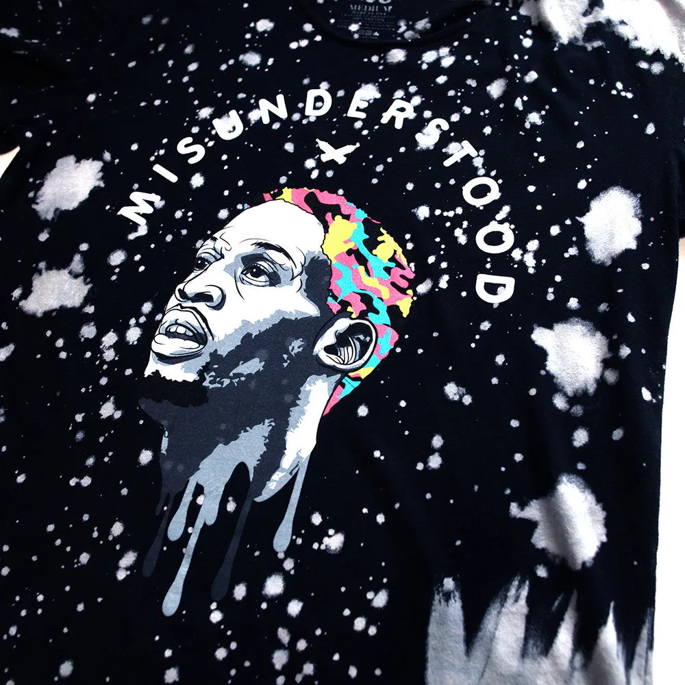 Misunderstood Dennis Rodman Vintage Tie Dye Curved Hem Tee