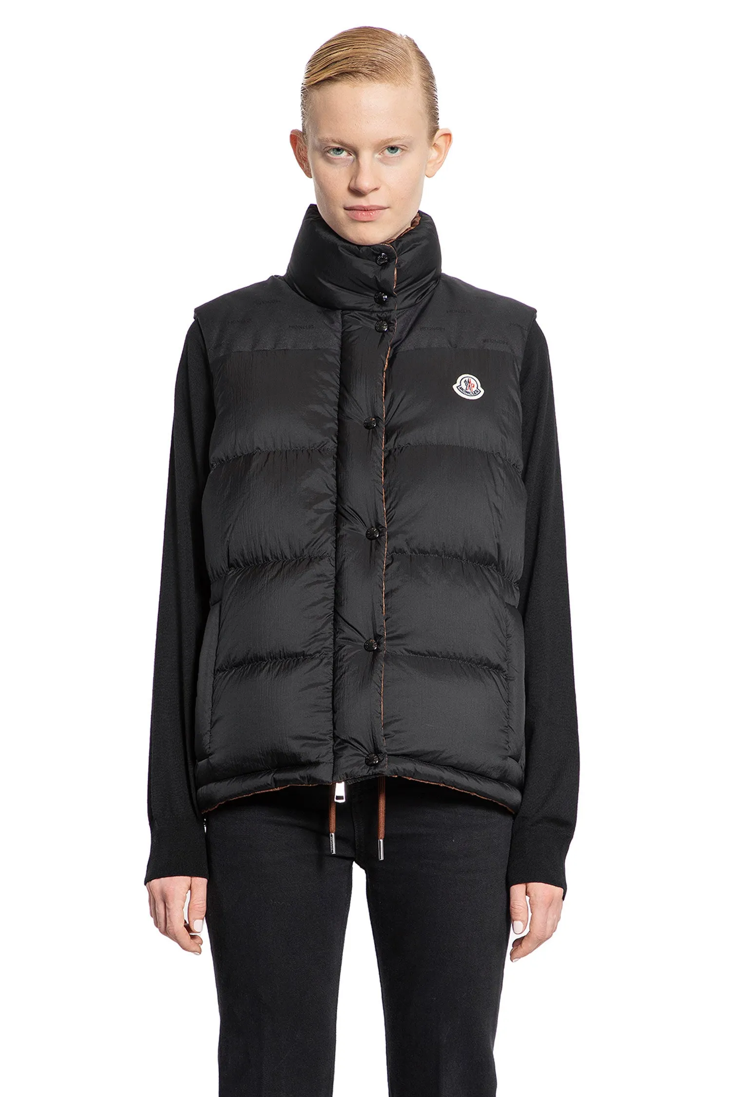 MONCLER WOMAN BLACK JACKETS