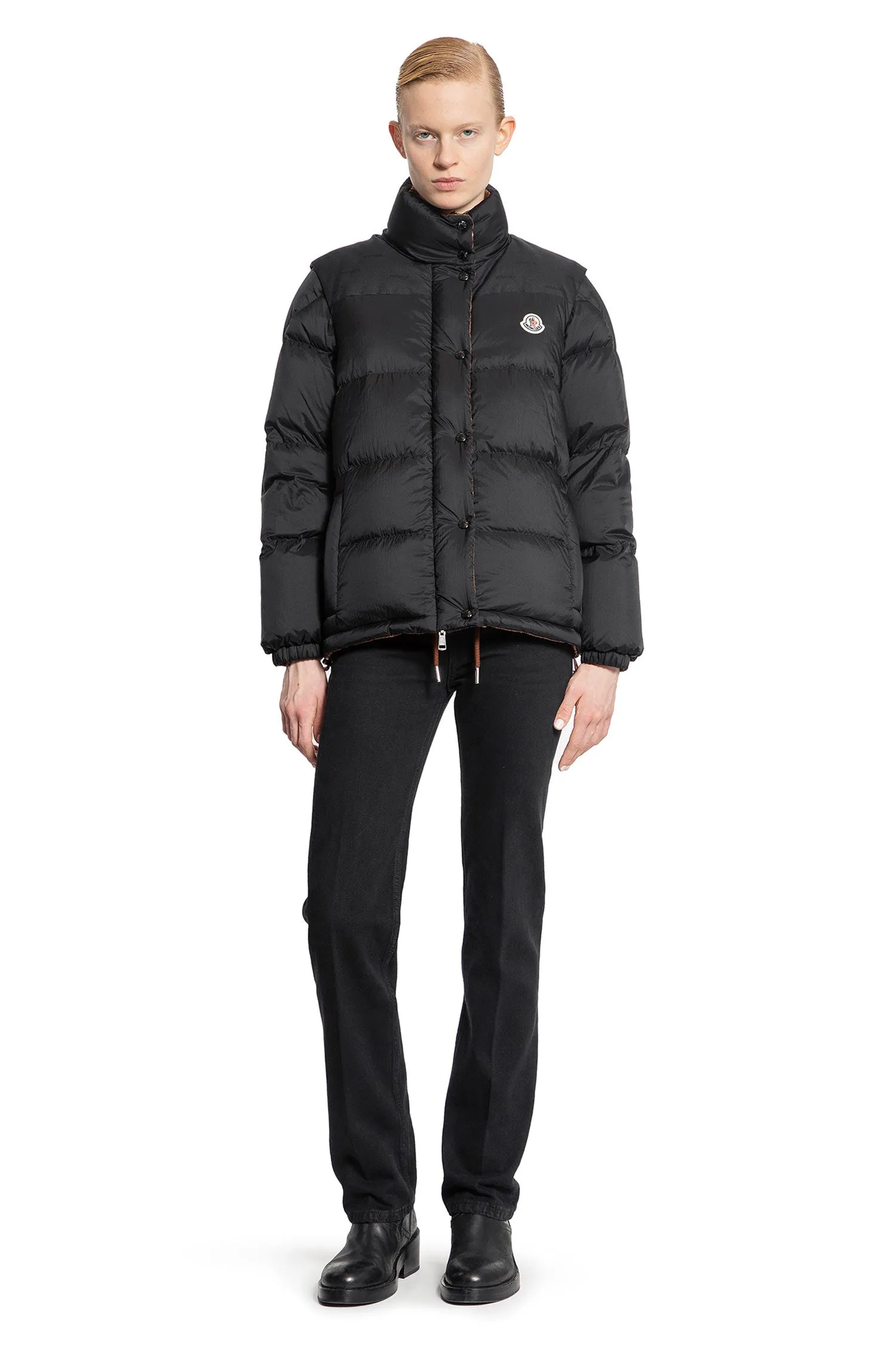 MONCLER WOMAN BLACK JACKETS