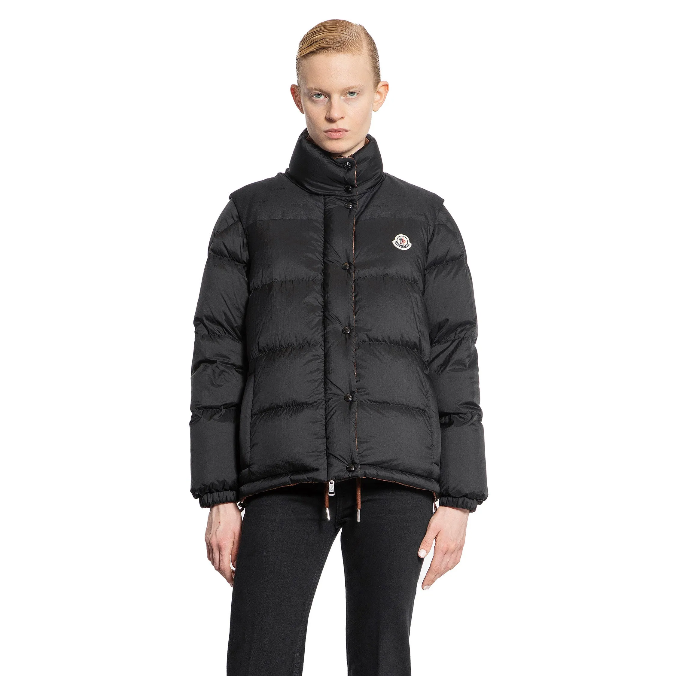 MONCLER WOMAN BLACK JACKETS