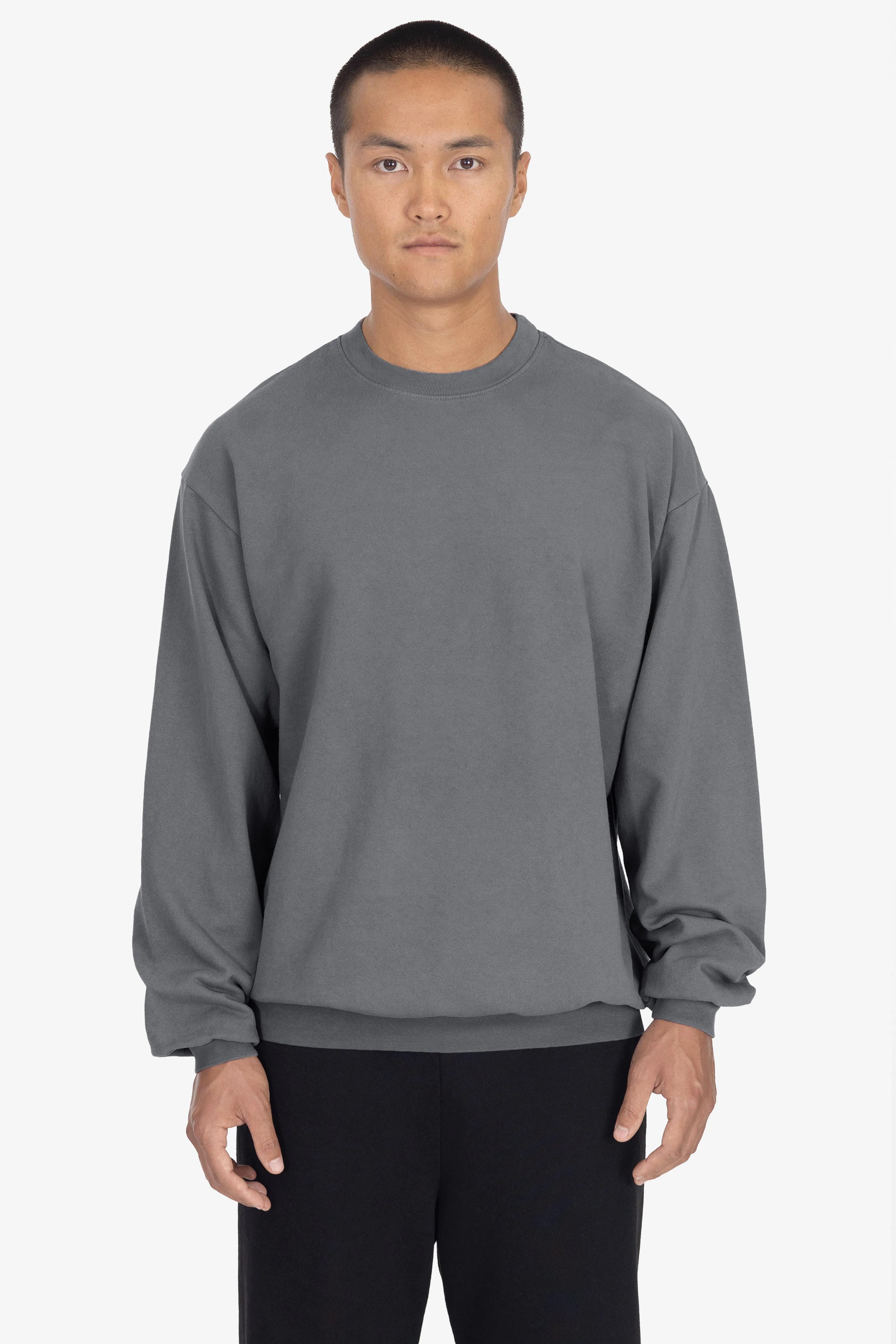 MWT07GD Unisex - Long Sleeve Garment Dye French Terry Pullover