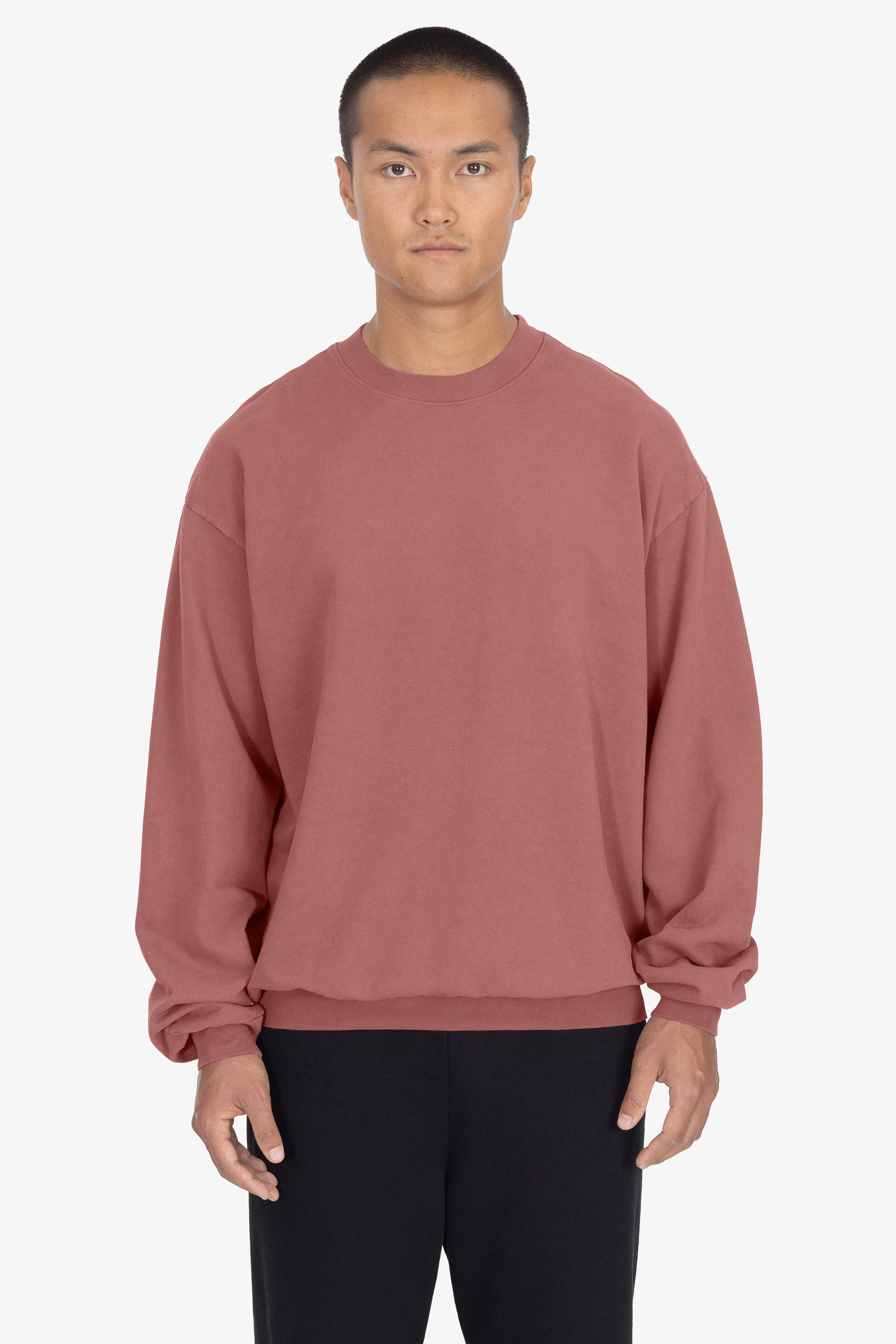 MWT07GD Unisex - Long Sleeve Garment Dye French Terry Pullover