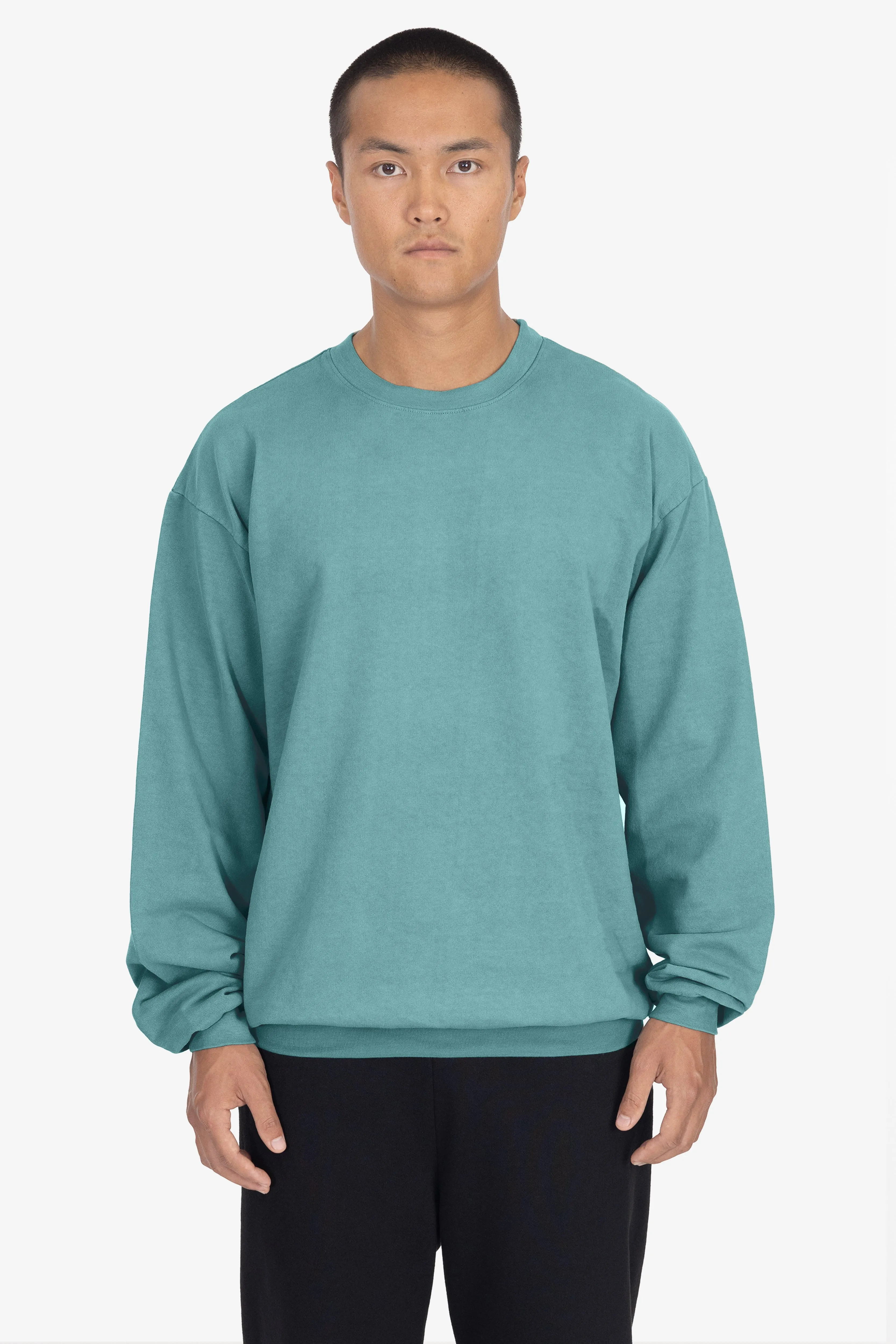 MWT07GD Unisex - Long Sleeve Garment Dye French Terry Pullover