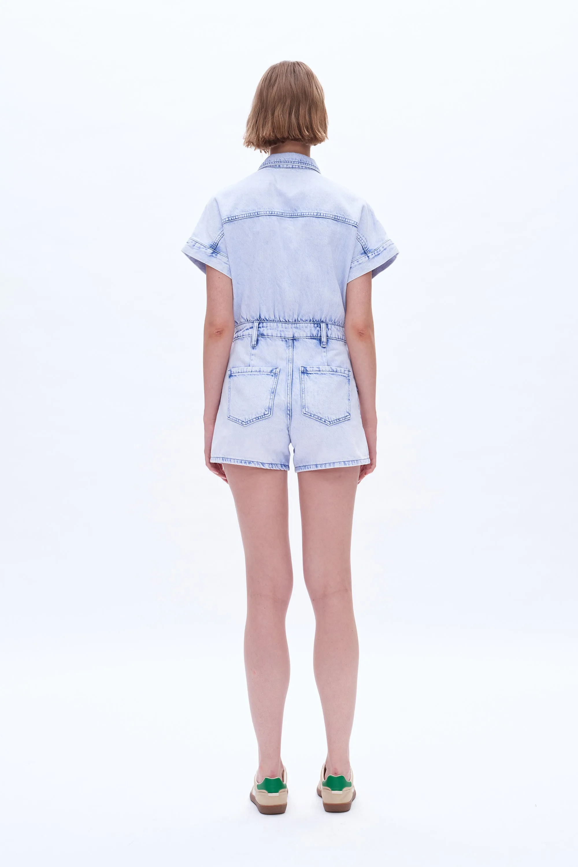 NORA DENIM ROMPERS BYRL010 (BYHE024) SKY BLUE