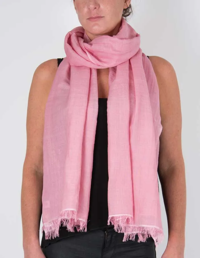 Pink Shawl Wool Silk Mix