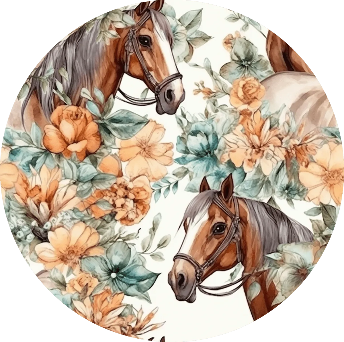 [Pre Order] Fabulous Fall Majestic Mare - Women's Printed Bamboo Short Sleeve Top (EST SHIP LATE OCT)