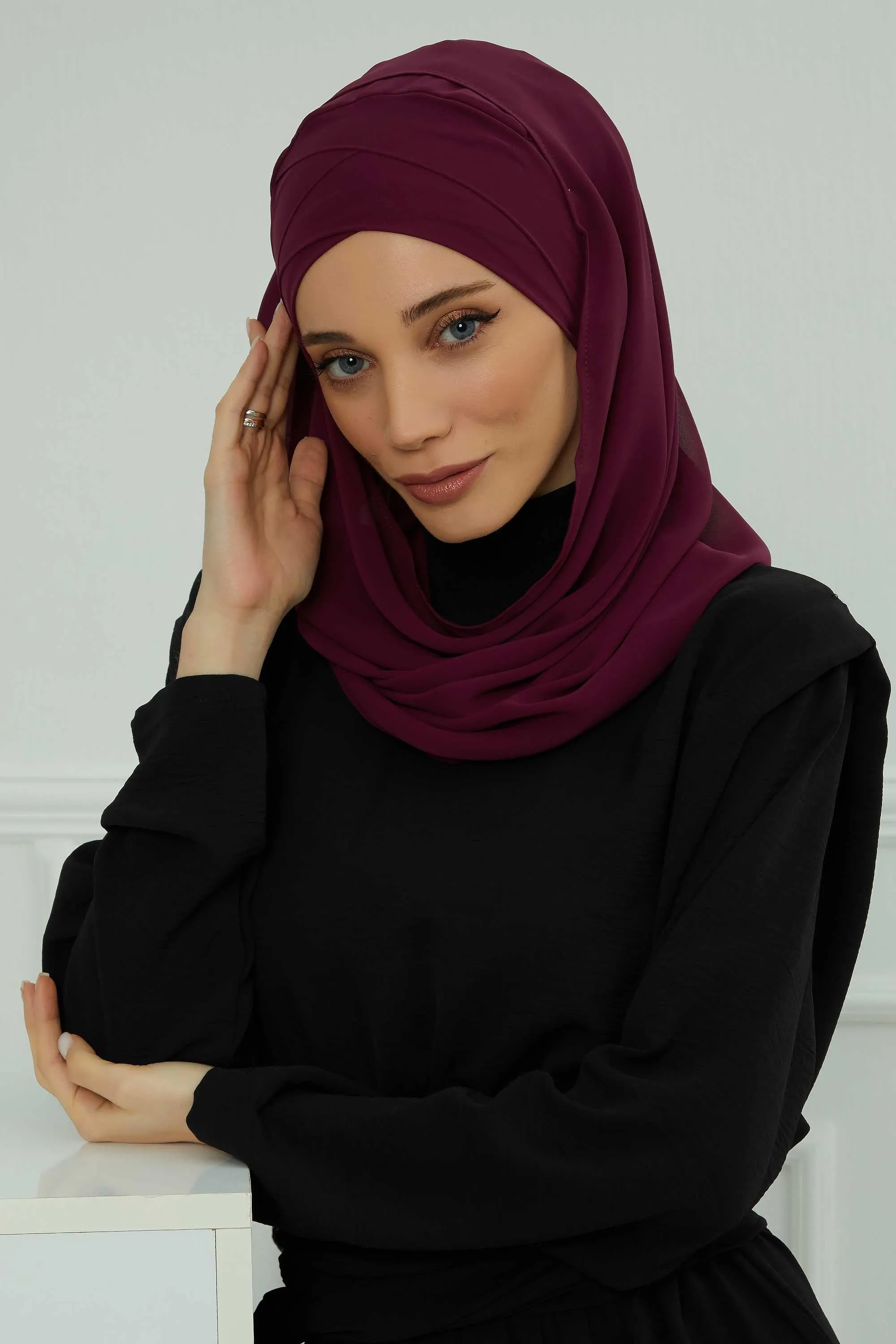 Premium Chiffon Shawl Hijab for Everyday Wear, Lightweight Breathable Women's Headscarf, Soft Chiffon Hijab Scarf for Women,CPS-15