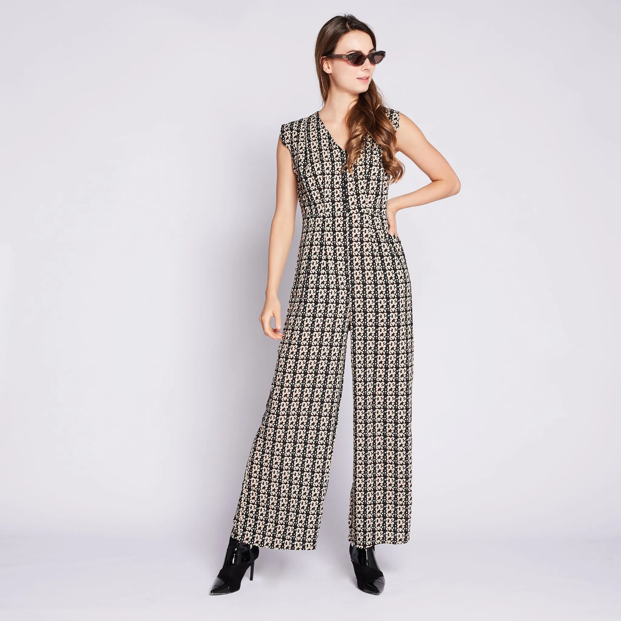 Printed Chiffon Jumpsuit