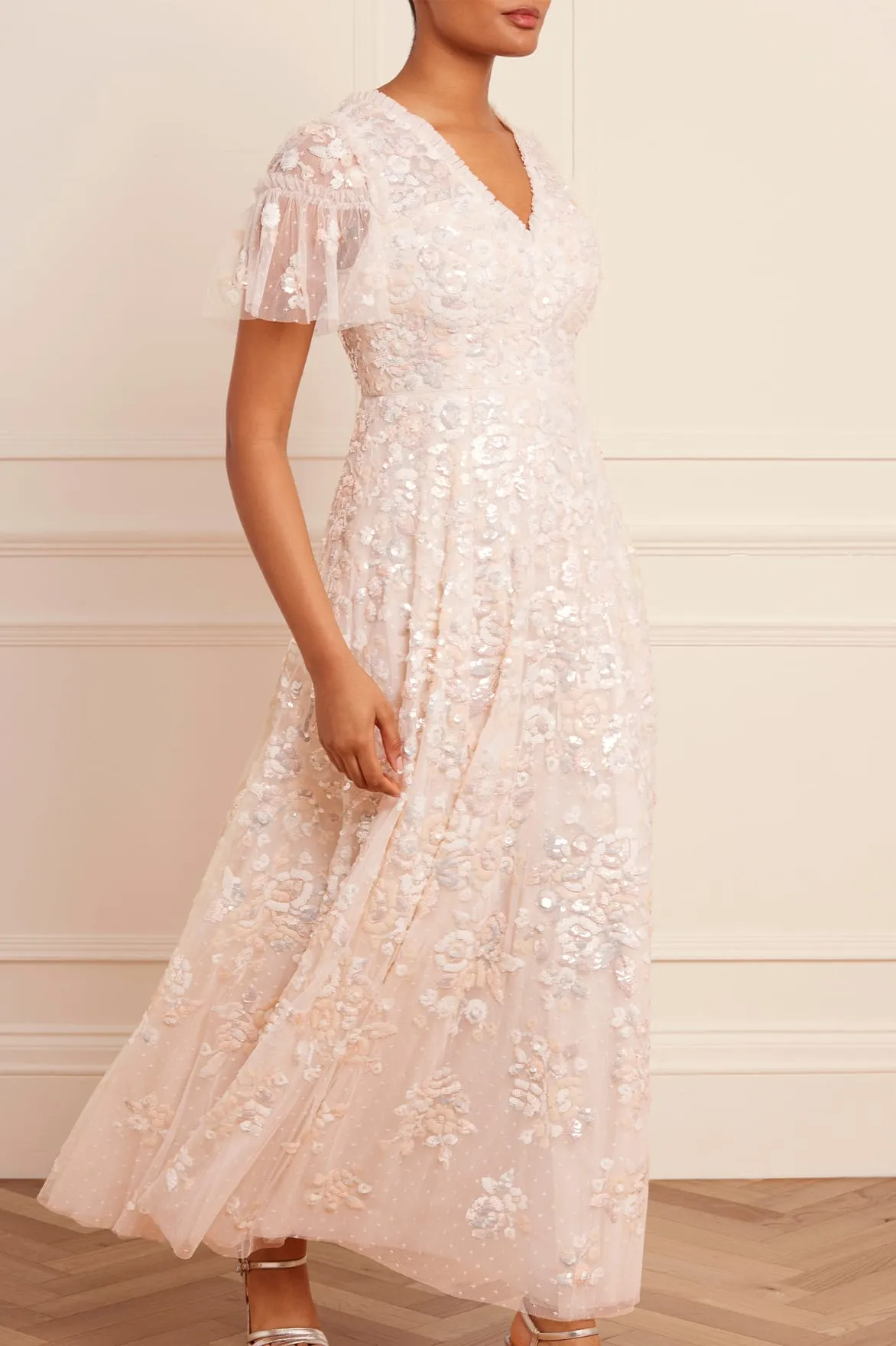 Sequin Paradise Short Sleeve Gown