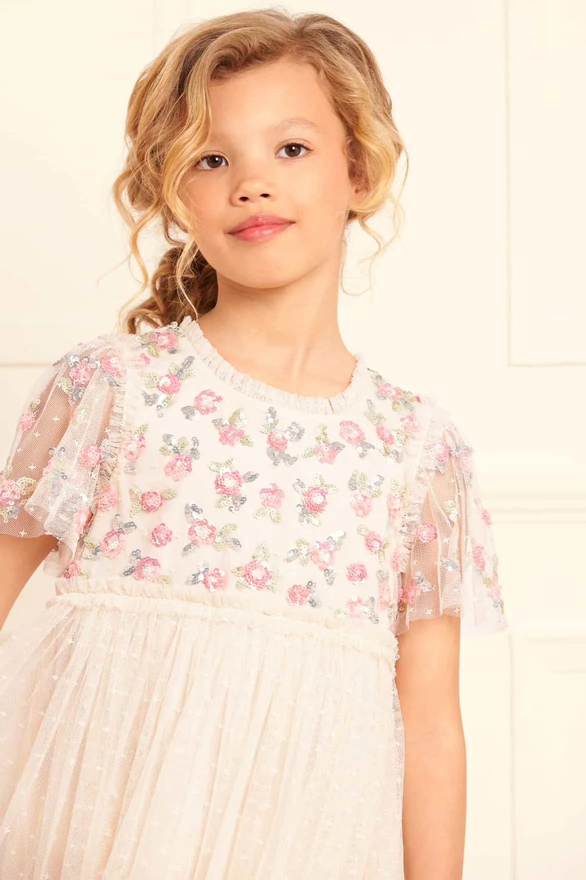 Shimmer Ditsy Bodice Kids Dress