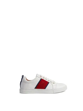 The Cannes Sneaker - White - Navy & Red