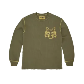 TIGER CONTRAST WAFFLE LONGSLEEVE [KHAKI]